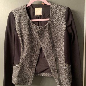 Tweed Zip-up Blazer